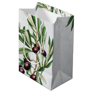 Sac Cadeau Moyen L'île méditerranéenne grecque Feuille d'olive