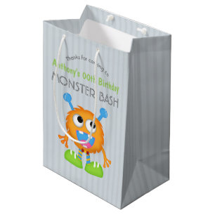 Sac Cadeau Moyen Little Monster thème Anniversaire Fête Invité Fave