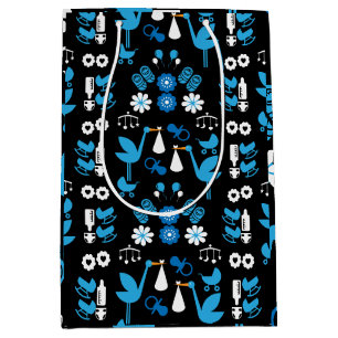 Sac Cadeau Moyen Livraison Twin Boy Stalk Blue