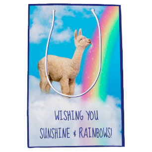 Sac Cadeau Moyen Llama Licking Rainbow