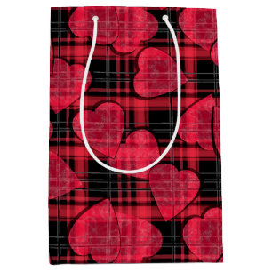Sac Cadeau Moyen Love plaid