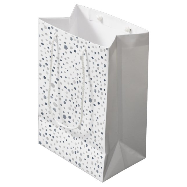 Sac Cadeau Moyen Lucas Confetti Aquarelle Points Cadeau (Devant Angle)