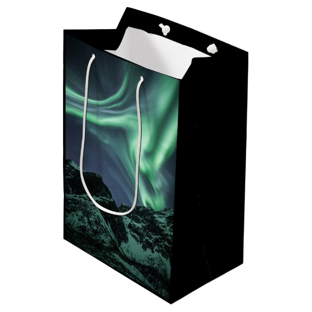 Sac Cadeau Moyen Lumières du Nord (Devant Angle)