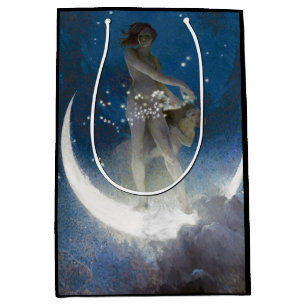 Sac Cadeau Moyen Luna Goddess at Night Scattering Stars
