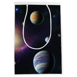 Sac Cadeau Moyen Lunes du papier d'enveloppement Galaxy