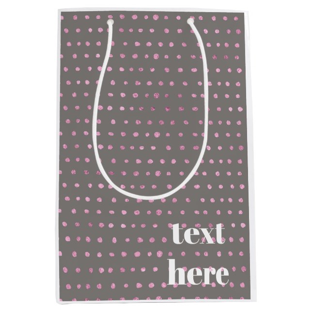 Sac Cadeau Moyen Luxury glitter dots (Devant)