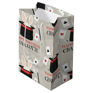 Sac Cadeau Moyen Magicien Show Magicien Enfants Anniversaire Nom pe