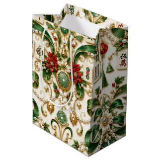Sac Cadeau Moyen Mahjong Noël