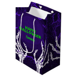 Sac Cadeau Moyen Mains pourpres de squelette