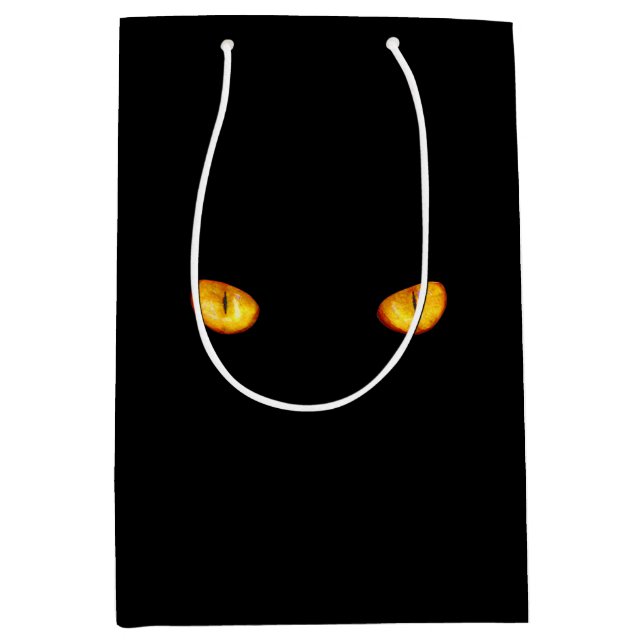 Sac Cadeau Moyen Maintenant, il vous voit Chat noir (Devant)