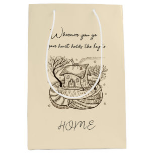 Sac Cadeau Moyen Maison confortable