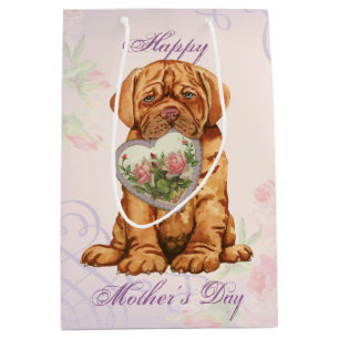 Sac Cadeau Moyen Maman de coeur de Dogue