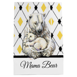 Sac Cadeau Moyen Maman Ours