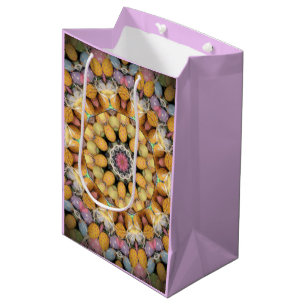 Sac Cadeau Moyen Mandala d'oeuf de Pâques à motif coloré