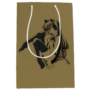Sac Cadeau Moyen Manga, Neko Catgirl Furry Kawaii Loli
