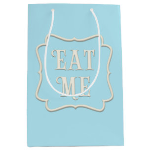 Sac Cadeau Moyen "Mange-moi" Wonderland Tea Party Pastel Blue