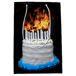 Sac Cadeau Moyen Manière au-dessus de l'anniversaire de colline