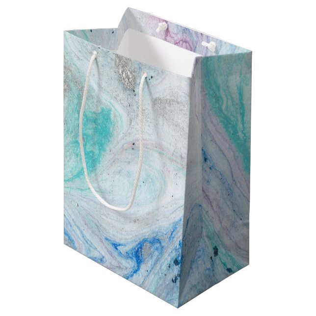 Sac Cadeau Moyen Marbre I (Devant Angle)