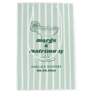 Sac Cadeau Moyen Marges & Mariage Retro Fête des mariées Bacheloret