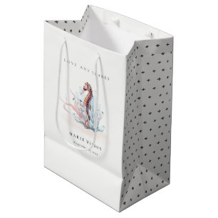 Sac Cadeau Moyen Mariage de corail d'algues sous-marines