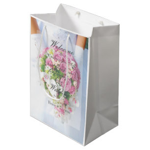 Sac Cadeau Moyen Mariage du bouquet de dentelle nuptiale