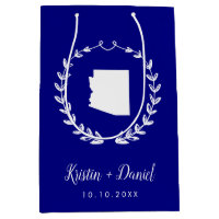 Marine Blue Arizona Carte Mariage Welcome Swag