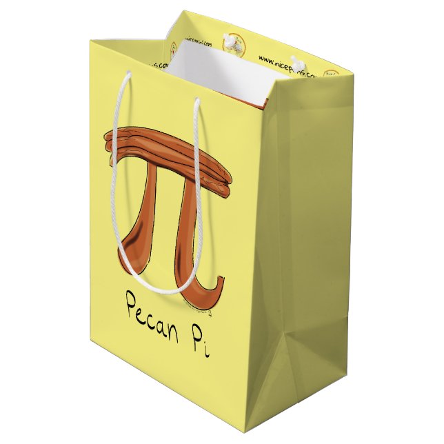 Sac Cadeau Moyen Math drôle Pecan Pi Thanksgiving Automne (Dos Angle)