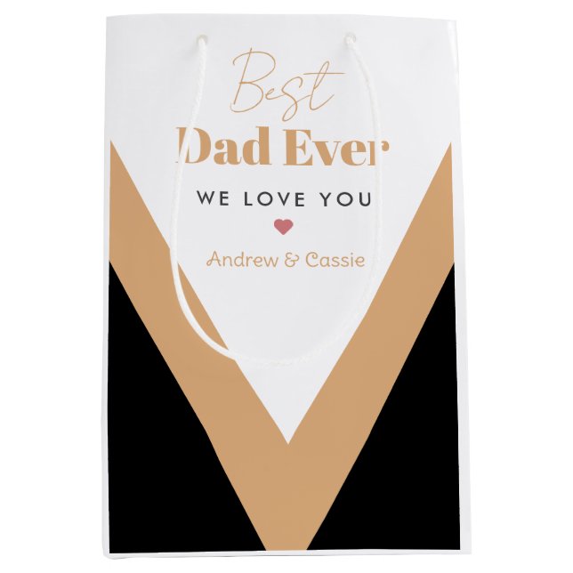 Sac Cadeau Moyen Meilleur papa (Devant)