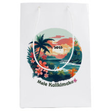 Mele Kalikimaka Étiquette de l'île tropicale 2023