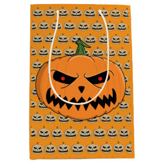 Sac Cadeau Moyen Menacer Jack O'Lantern Halloween