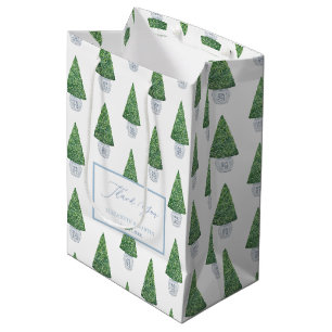 Sac Cadeau Moyen Merci classique de planteur chinois de Boxwood
