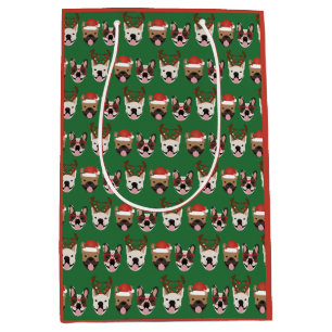 Sac Cadeau Moyen Merry Woofmas Têtes de Noël