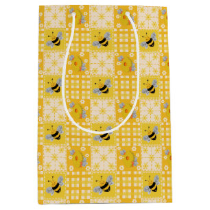 Sac Cadeau Moyen Mignonne abeille et ruches