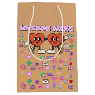 Sac Cadeau Moyen Mikitiez personnalisé valentine drôle lovebug logi