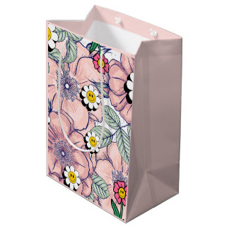 Sac Cadeau Moyen Mikitiez terre natale nature selfloe fleur rose