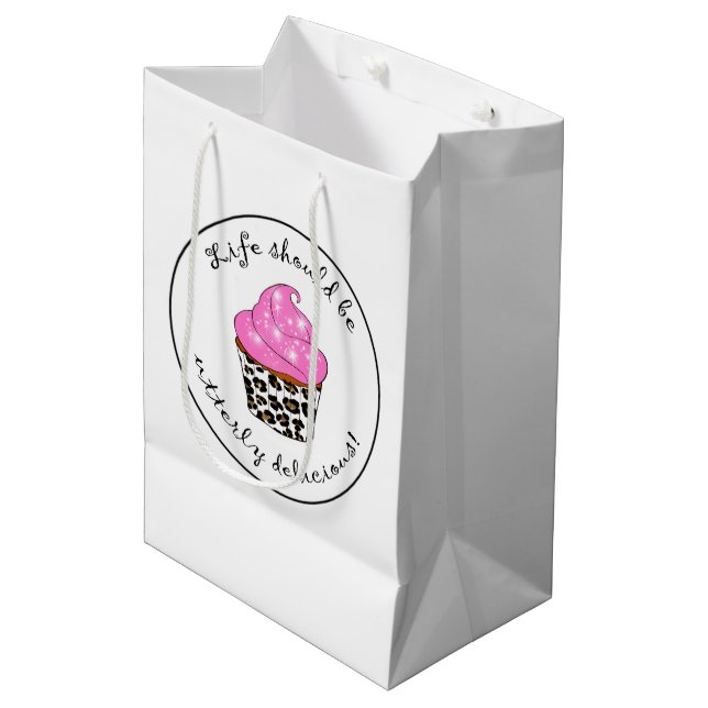 Sac Cadeau Moyen “Mini-gâteau” (Devant Angle)