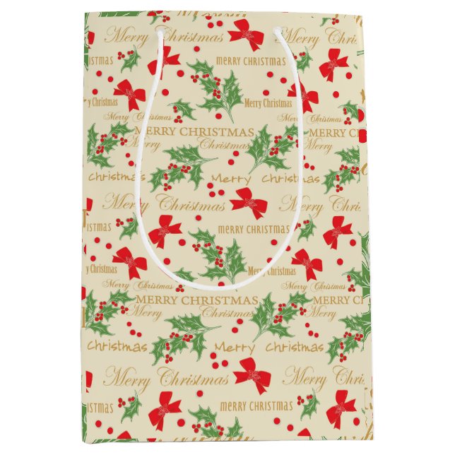 Sac Cadeau Moyen Mistortie de Noël" (Devant)