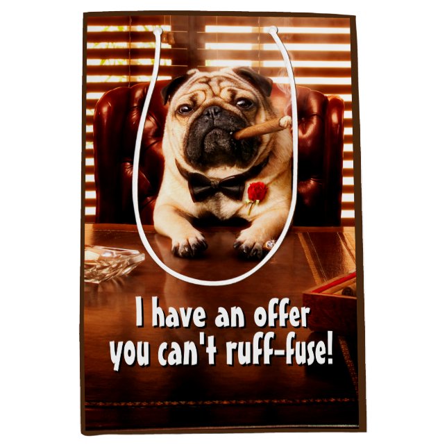 Sac Cadeau Moyen Mobster Dog (Devant)