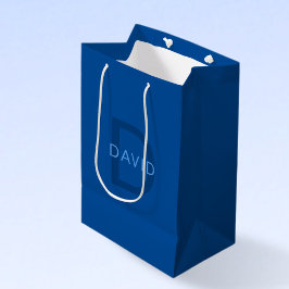 Sac Cadeau Moyen Modèle de texte modifiable pour nom monogrammé etc