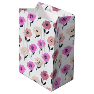 Sac Cadeau Moyen Modèle floral dynamique