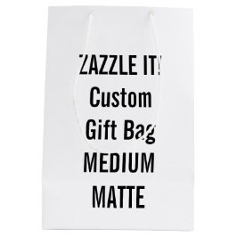 Sac Cadeau Moyen Modèle MAT MOYEN fait sur commande de blanc de sac