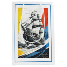 Modern Geometric Sailing Ship