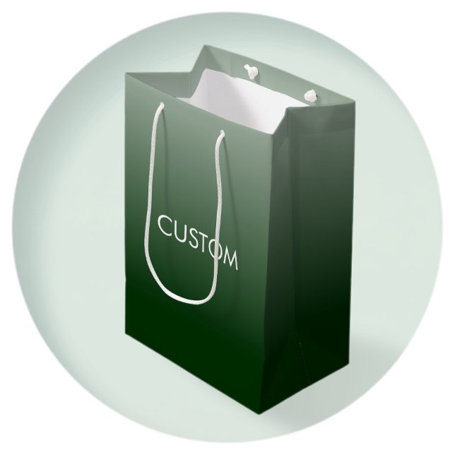 Sac Cadeau Moyen Monogramme vert (Créateur téléchargé)