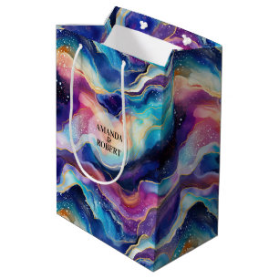 Sac Cadeau Moyen Monographie de parties scintillant d'agate arc-en-
