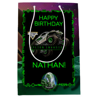 Sac Cadeau Moyen Monster Jam - Anniversaire Invasion Alien