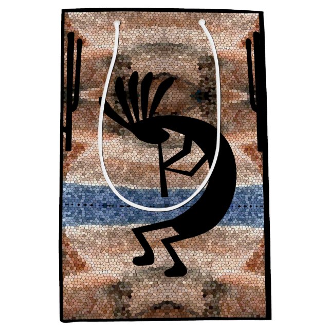 Sac Cadeau Moyen Mosaïque du désert sud-ouest de Kokopelli (Devant)