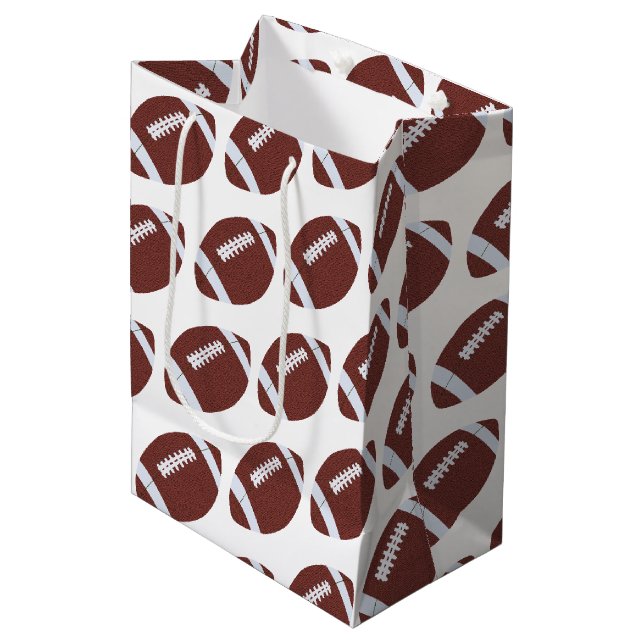 Sac Cadeau Moyen Motif américain de football Gridiron Ball (Devant Angle)