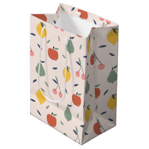 Sac Cadeau Moyen Motif aux fruits mignons
