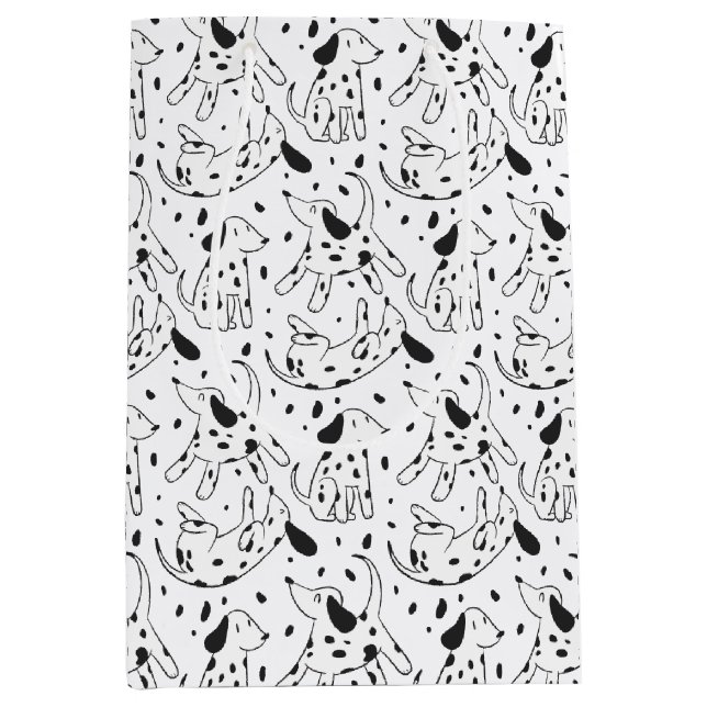 Sac Cadeau Moyen Motif dalmate (Devant)