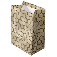 Motif d'apiculteur Hexagon d'or texturé